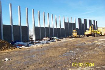 Installation of sound wall sections